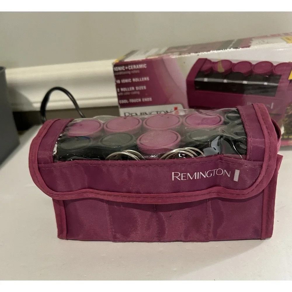 REMINGTON STYLE CURL ENVY TRAVEL ON THE GO ROLLER STEAM SET IN CASE Tested